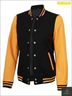 Women's Bomber Varsity Jacket - Letterman Baseball Style